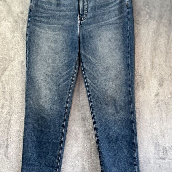 Madewell Women's The Momjean Blue Wash 5 Pocket‎ Style Cotton Mom Jeans Size 27 - Picture 3 of 16